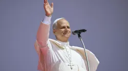 Pope Leo XIV waves to pilgrims the closing Mass of the Jubilee of Youth on Aug. 3, 2025. / Credit: Vatican Media