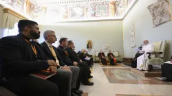 Pope Leo XIV addresses the steering committee of the Catholic Biblical Federation at the Vatican on Nov. 17, 2025. / Credit: Vatican Media