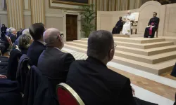 Pope Leo XIV speaks to people who work in Italy’s intelligence sector in the Vatican’s Hall of Blessings on Dec. 12, 2025. / Credit: Vatican Media