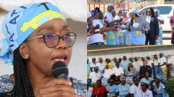 Dr. Saara Kuugongelwa-Amadhila the speaker of Namibia's National Assembly addressing women at the the National Conference marking their 25th Anniversary on Saturday, September 6. Credit: Namibia's National Assembly Facebook page.