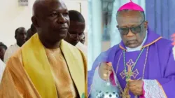 Archbishop Damian Denis Dallu (right) of Tanzania's Catholic Archdiocese of Songea and  missing Fr. Camillus Nikata (right)