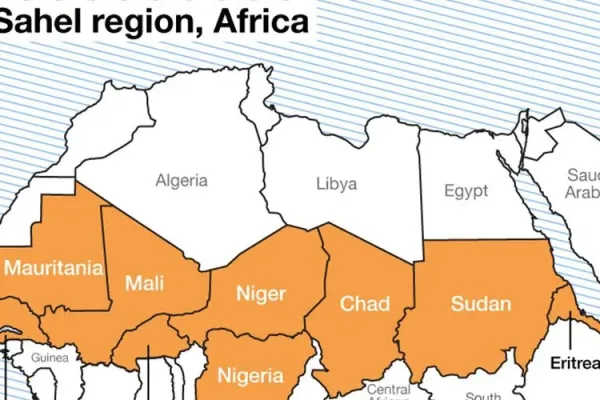 Map showing the Sahel region. Credit: Public Domain