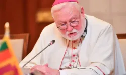 Archbishop Paul Richard Gallagher, secretary for relations with states and international organizations of the Holy See. | Credit: Santosh Digal