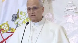 Pope Leo XIV speaks at the Presidential Palace in Baabda, Lebanon, on Nov. 30, 2025. / Credit: Vatican Media/Screenshot