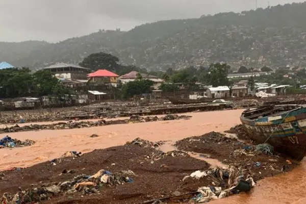 Flood damage in Freetown, Sierra Leone, 31 August 2022. Credit: Office of the Mayor of Freetown