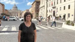 Silvia Toma before participating in the vigil with Pope Leo XIV on Sept. 15, 2025. / Credit: Victoria Cardiel/EWTN News