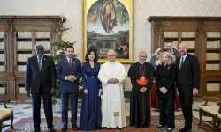 Pope Leo XIV meets with the committee that chooses recipients of the Zayed Award for Human Fraternity at the Vatican on Dec. 11, 2025. / Credit: Vatican Media