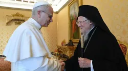 Pope Leo XIV receives Patriarch Bartholomew of Constantinople at the Vatican on May 30, 2025. / Vatican Media