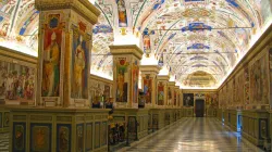The Sistine Hall of the Vatican Library. the library of the Holy See, currently located in Vatican City, is one of the oldest libraries in the world. / Credit: Checco2/Shutterstock